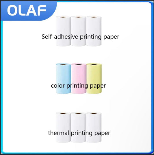 Mini Printer Thermal Paper Label Sticker Colorful Adhesive Self-adhesive Paper