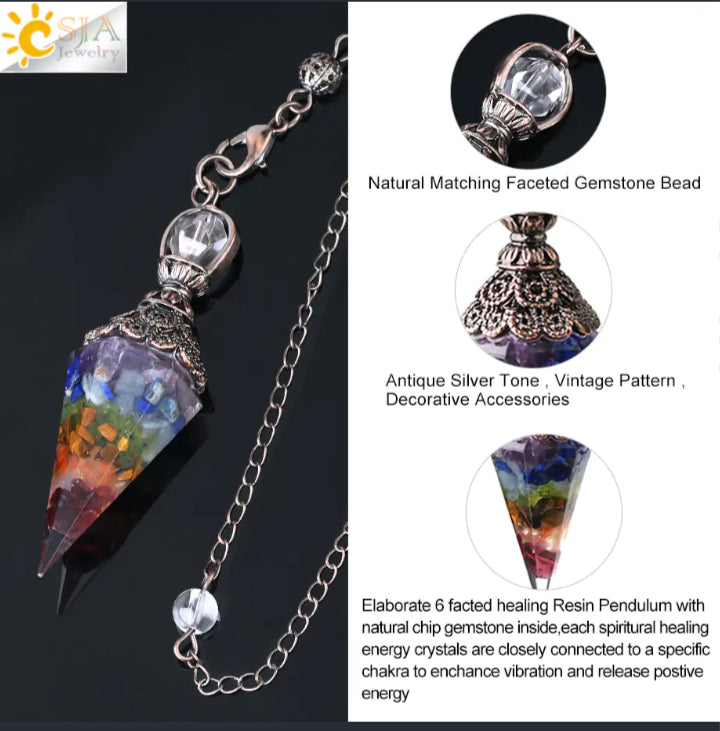 Chakra Healing Pendulum Crystals